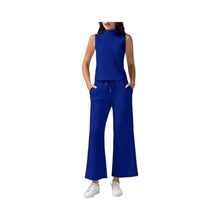 Turtleneck Slim-Fit Solid-Color Loungewear Cropped Pants Set With Drawstring
