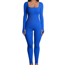 Threaded Square Collar Buttocks Slim Jumpsuit by Mirlaine Univers