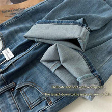 Washed Narrow-fit Straight-leg Floor-length Wide-leg Jeans