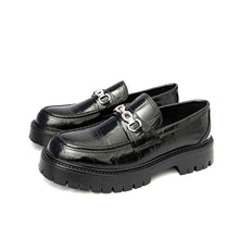 Autumn Men's Fashion Platform Increased Plus Size Crocodile Pattern Loafers