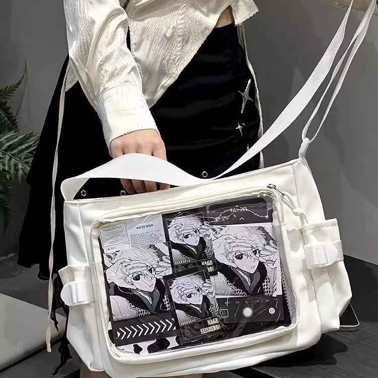 Everyday Versatile Transparent Single-shoulder Canvas Bag