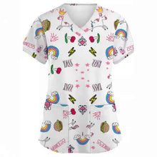 Summer Casual New Women's V-neck Cloth For Nursing Workers Short Sleeve