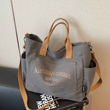 Canvas Commuter Shoulder Tote Crossbody Bag