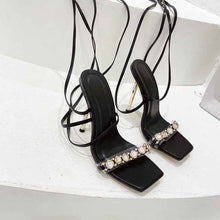 New Style Rhinestone Roman Cross Strap Sandals Women