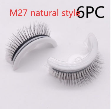 Reusable 3D Mink Lashes Natural False Eyelashes Self Adhesive Fake Glue Free Makeup Eyelash Extension Silk by Mirlaine Univers