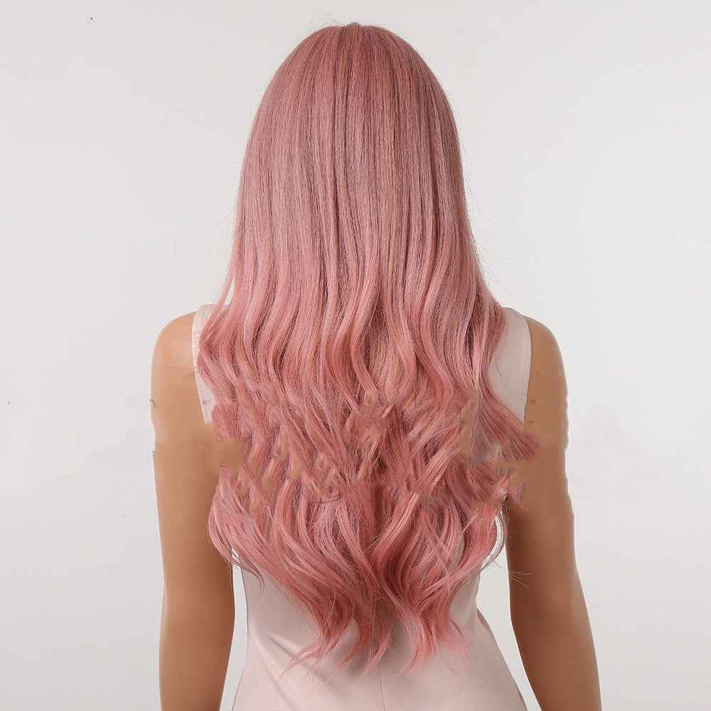 Female  Chestnut Blond Bangs Long Curly Air Bangs Synthetic Fiber Wig