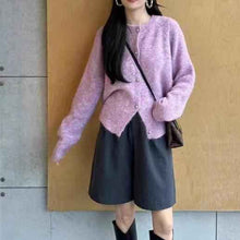 Sweet Loose-Fitting Slimming Round-Neck Knitted Top For Women