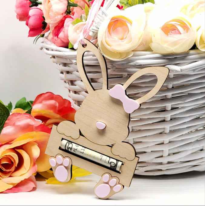 Pendentif cadeau en argent costume de lapin de Pâques