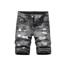 Men's Denim Shorts Summer Ripped Stretch